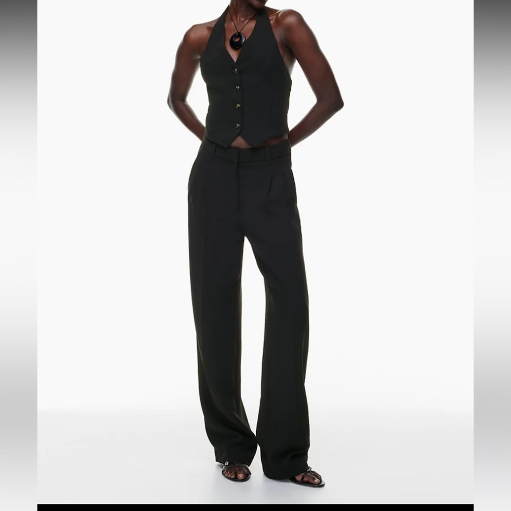 Black effortless pants size 10 short